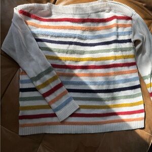LOFT Boatneck Striped Sweater - Multicolor